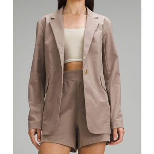 NWT Lululemon Twill Relaxed Fit Blazer Taupetastic Medium